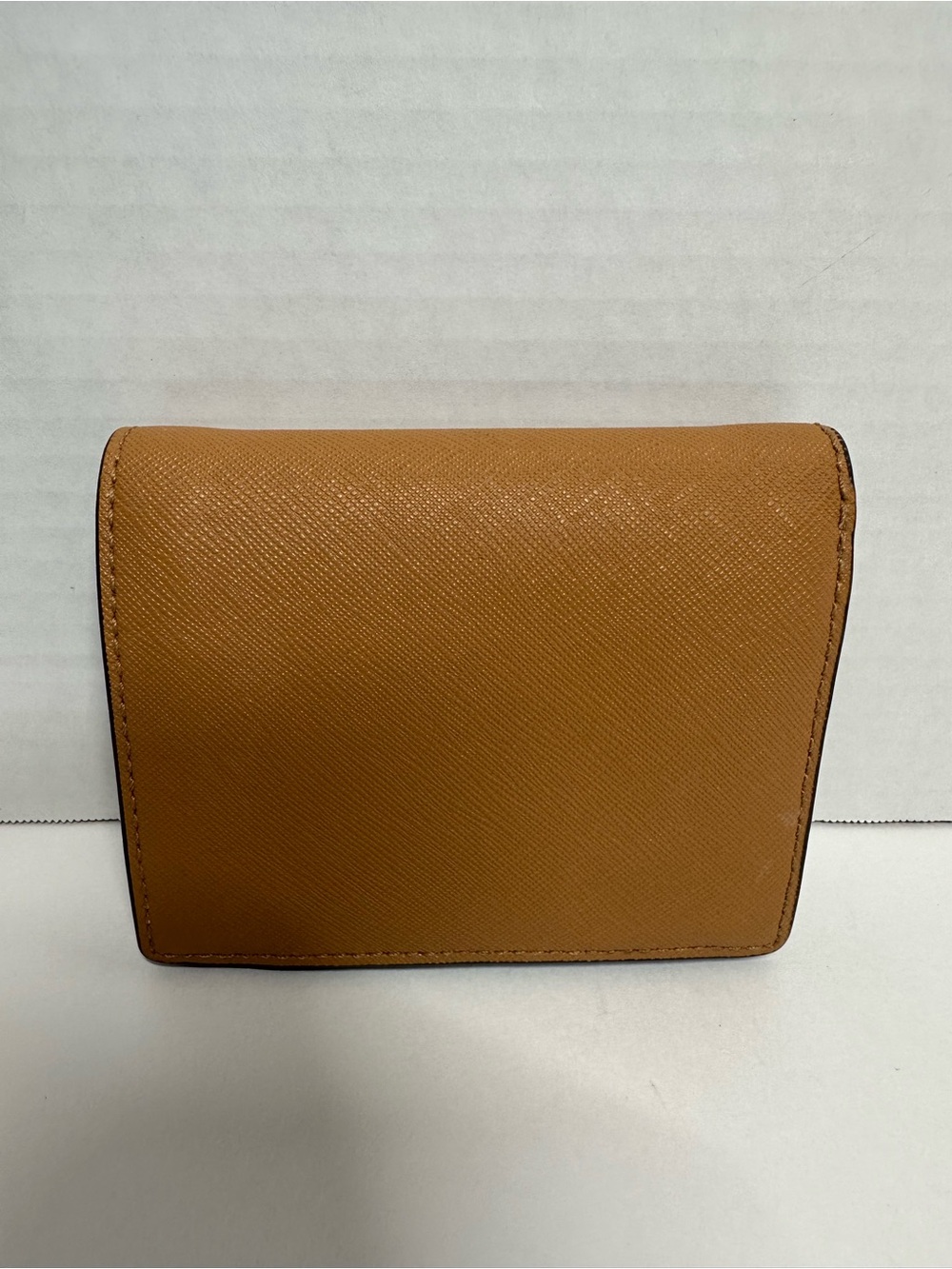 Tory Burch Caramel Tan Saffiano Bi-Fold Wallet - Picture 6 of 9